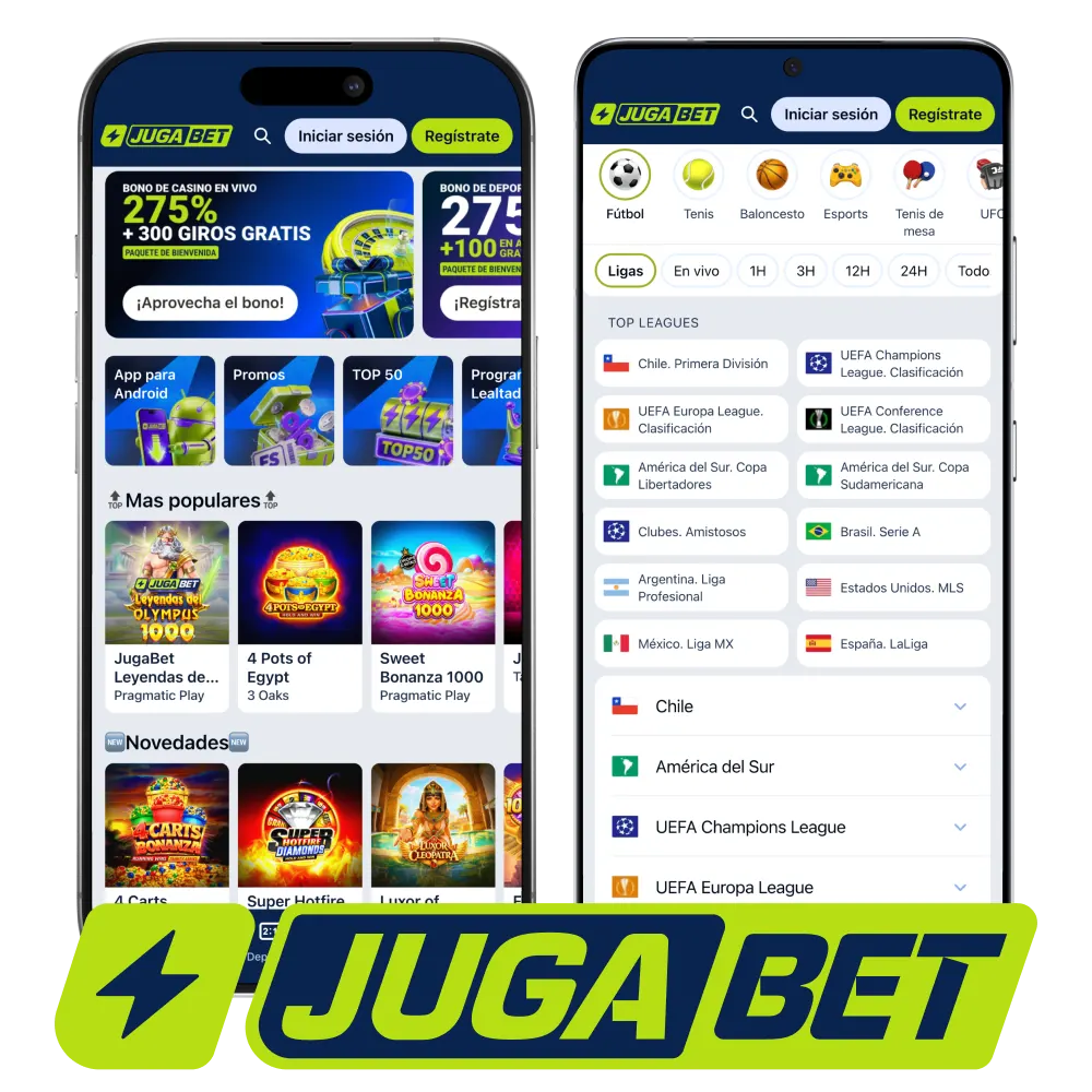 Descarga la aplicación oficial de Jugabet para Android e iOS.
