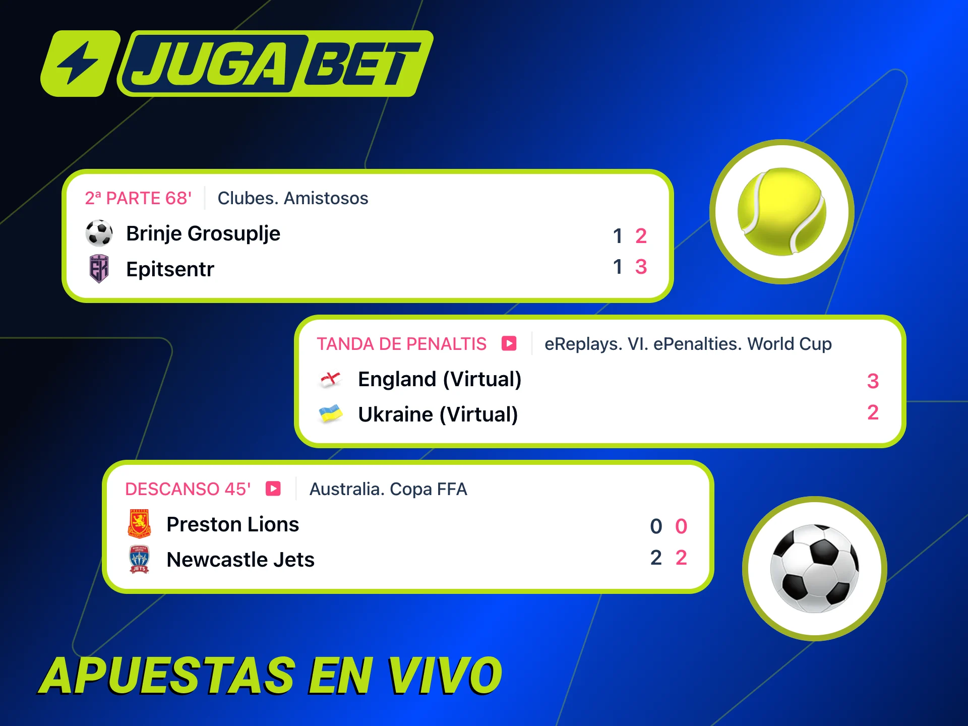Realiza tus apuestas en tus partidos favoritos en tiempo real en Jugabet.