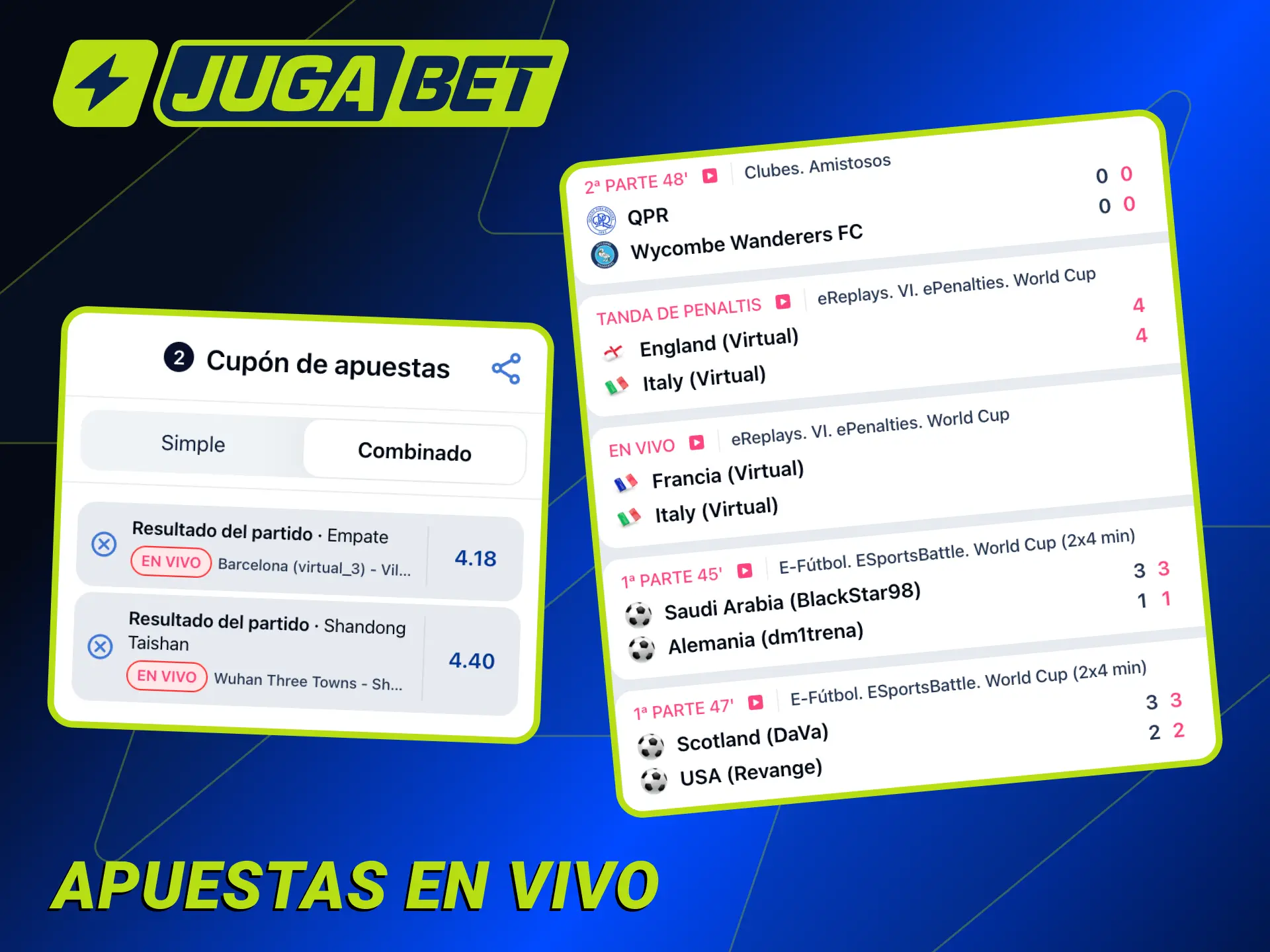 Disfruta de las apuestas de fútbol en directo en Jugabet y recibe tus ganancias en tiempo real.