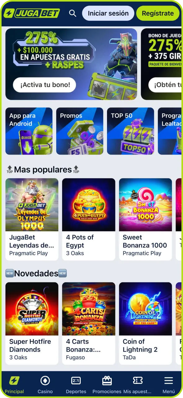 Abre tu navegador y ve al sitio web de Jugabet.