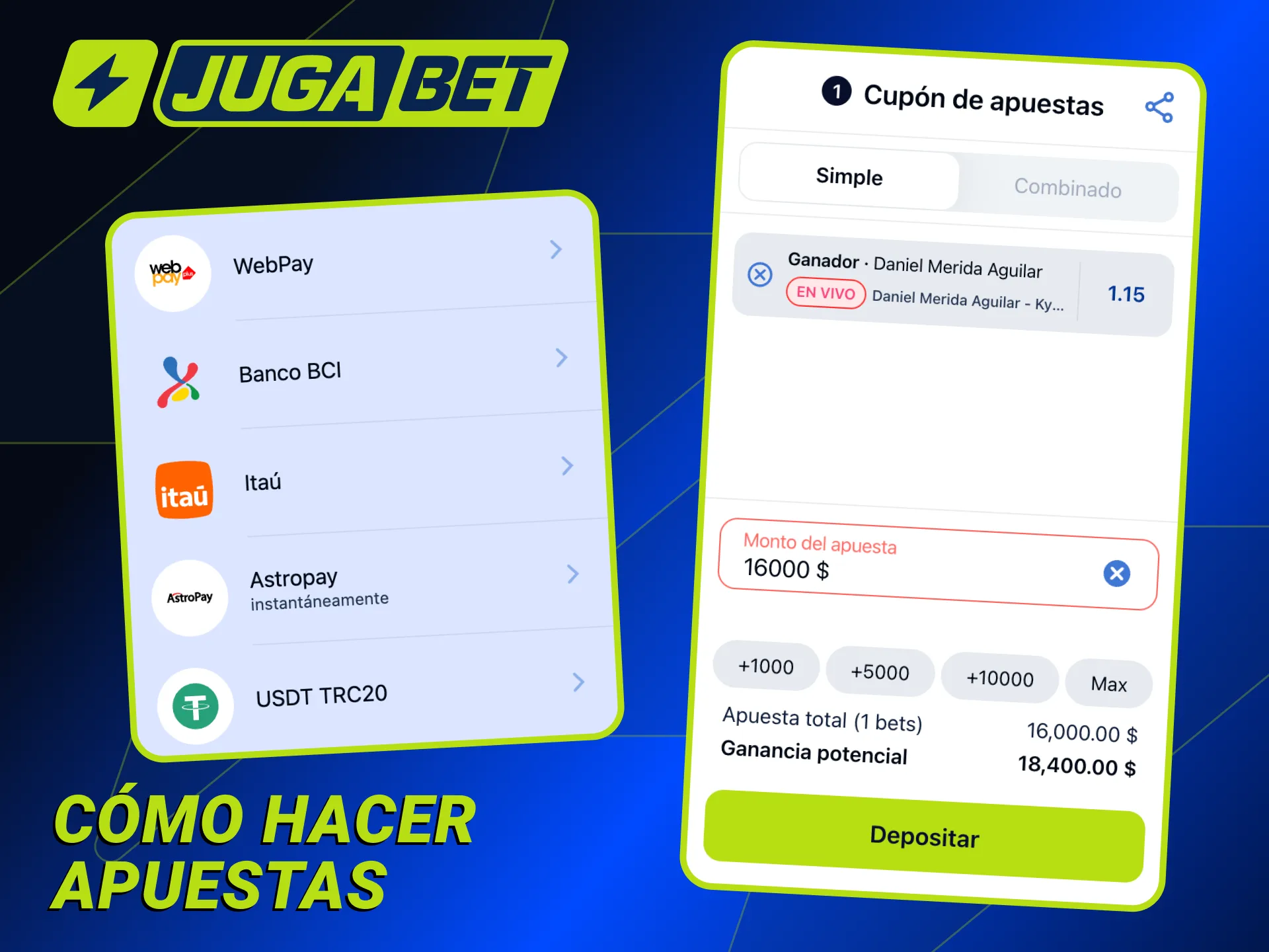 Sigue los pasos para realizar tus apuestas de tenis en Jugabet.