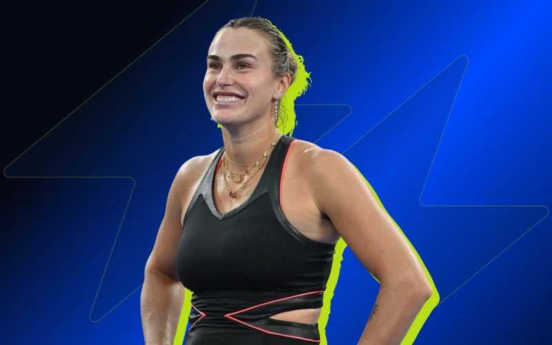 Haz tus apuestas por la campeona de tenis Aryna Sabalenka en Jugabet.